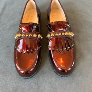 Christian Louboutin loafers Never Worn Bordeaux Red Size 39/ 9 US